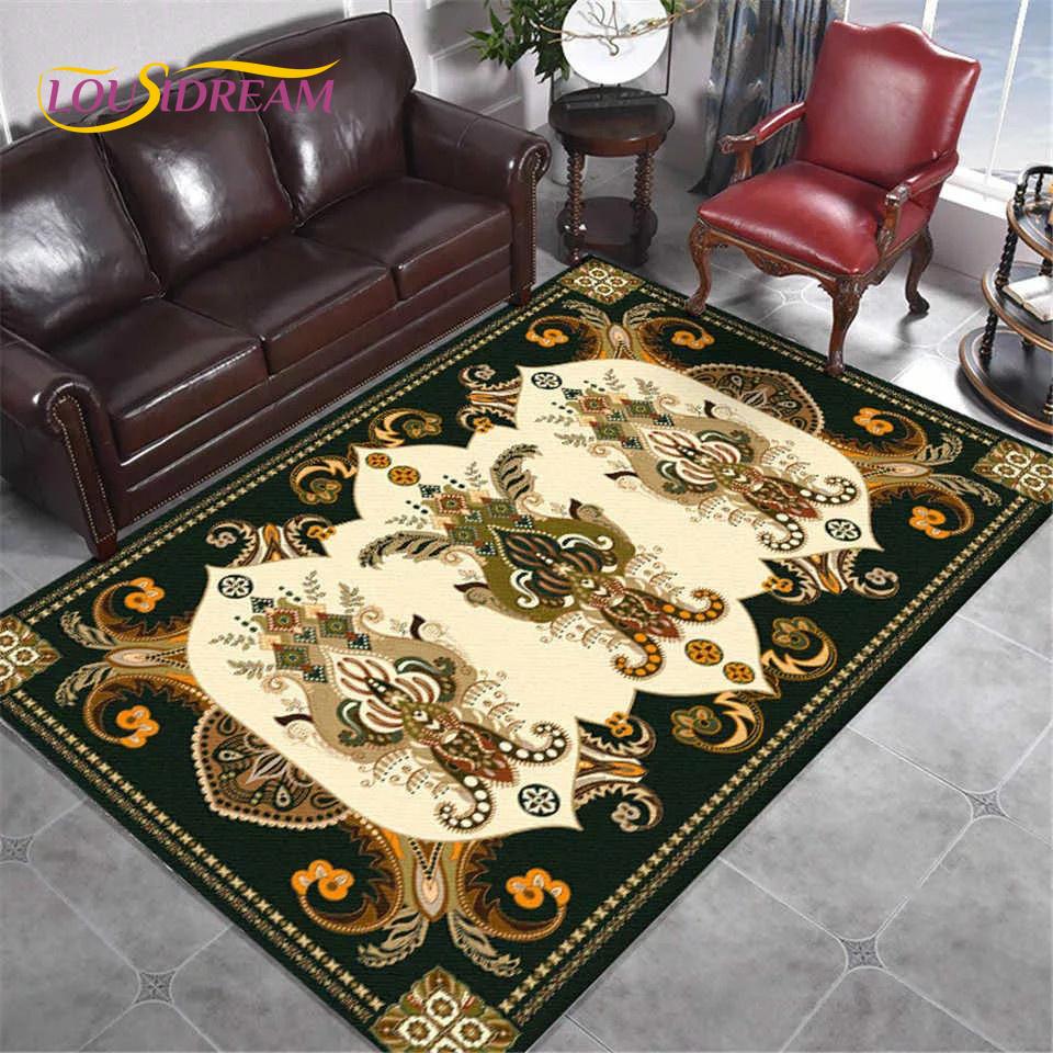 Turkey Persian Printed Area Rug Large,Carpets Rugs for Living Room Bedroom Sofa Decoration,Kitchen Bathroom Non-slip Floor Mat