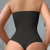 Magekontroll Shapewear Sømløs Stroppeløs Shortie Bodysuit For Kvinner Hipster Skulpturer Kroppen Shaper Shapers Korsett