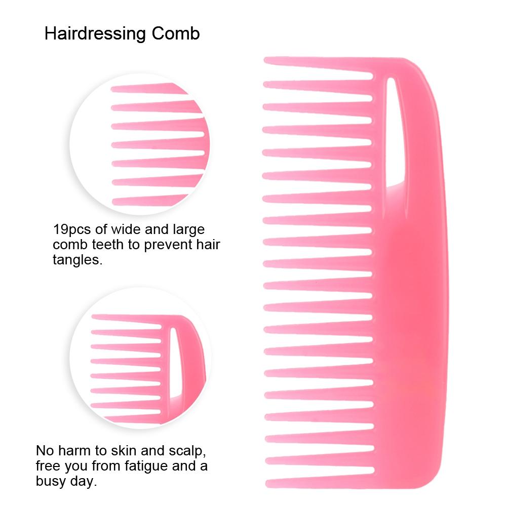 Colorful Large Wide Tooth Hair Styling Comb Anti Static Hairdressing Comb Hairstyle Tool Black
