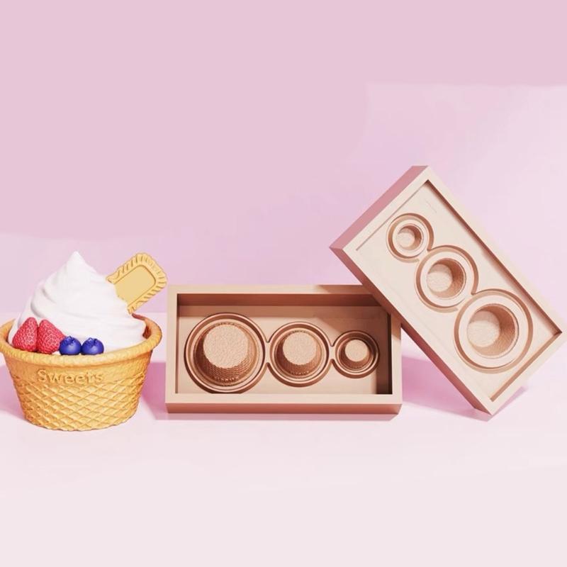 2 Pieces Food Safe Ice Cream Container Mould Flexible Crafting Supplies for Projects Supplies