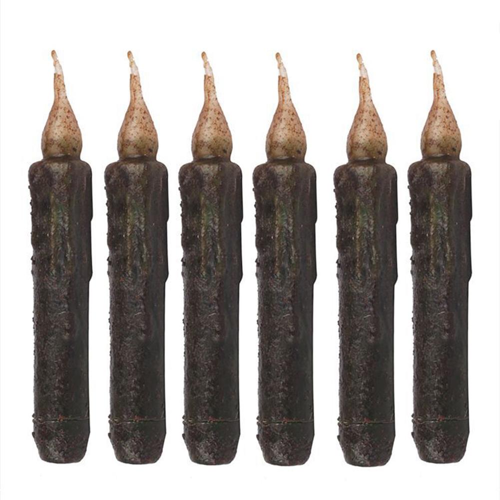 

Настоящие восковые свечи ручной работы, примитивные свечи, беспламенные конические свечи, светодиодные конические мерцающие свечи для вечеринки в честь Хэллоуина, рождественского домашнего декора