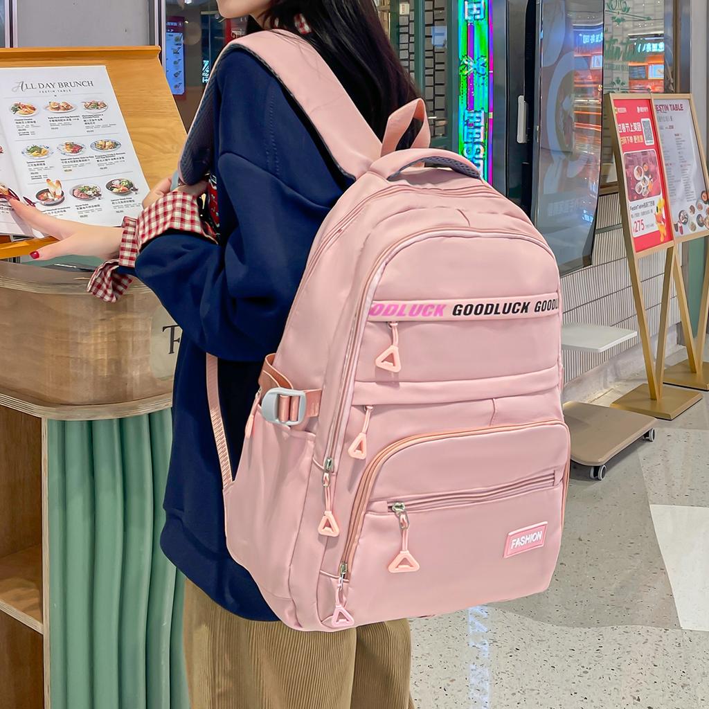 Junior High School Students' Schoolbags, Girls' Spine-Protecting and Weight-Reducing Backpacks for Middle School and High School Students,