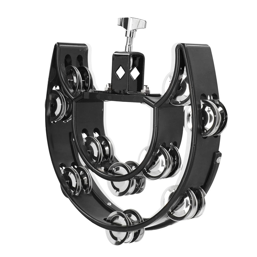 Hi Hat Tambourine Drum Set Multifunctional Hand Bell Rattle Loose Double Row Bells KTV
