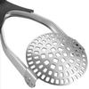Non-Slip Handle Potato Masher Comfort Grip Garlic Press Fruit Masher Vegetable Smasher  Meat