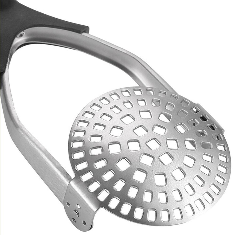 Non-Slip Handle Potato Masher Comfort Grip Garlic Press Fruit Masher Vegetable Smasher  Meat