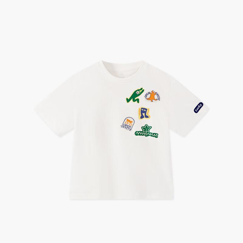 MQD Boys' Pure Cotton Cartoon Short-Sleeve T-Shirt