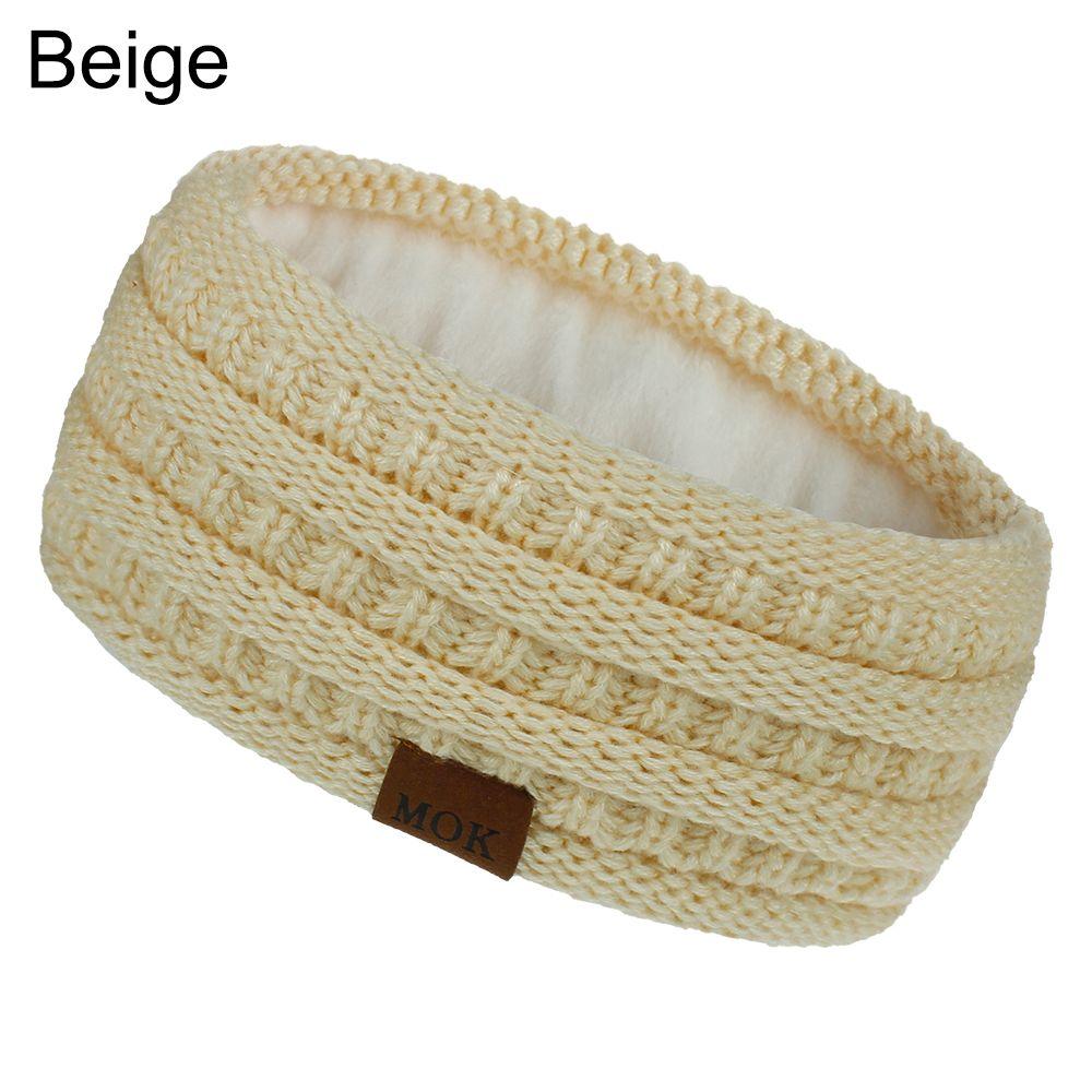 Warme Stretch Haaraccessoires Stirnband Gestrickt Haarband Ohrwärmer Stirnbänder für Frauen Fleecegefüttert