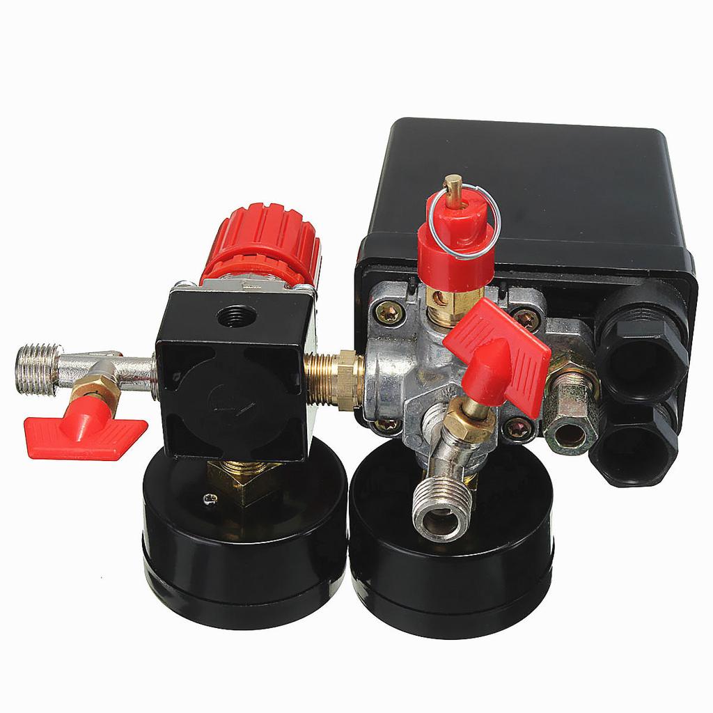 LTEFTLFL Air Compressor Pressure Valve 180PSI Gauges Regulator Pump Control Switch LTEFTLFL Air Compressor Pressure Valve 180PSI Gauges Regulator Pump Control Switch