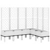 Vidaxl Garden Planter With Trellis, White, 160X120X142 Cm, Pp