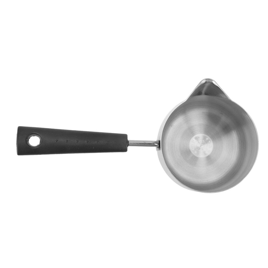 Long Handle Coffee Toroid Pitcher 304 Stainless Steel Rustproof Smoother Milk Frother Pitcher for Home Coffee Shop