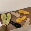 Flat-bottomed small fragrant slippers women's shoes summer wear new toe sandals flip-flops