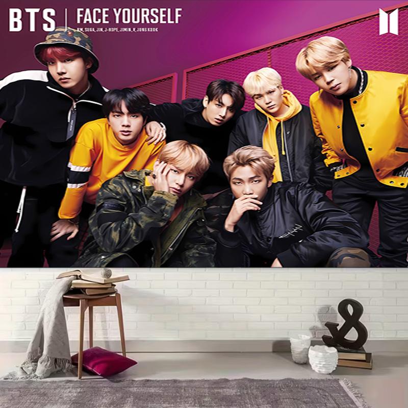 1pc Kpop BTS1 Tapestry, Living Room, Bedroom, Office, Party Decor, Ideal Festive Gift