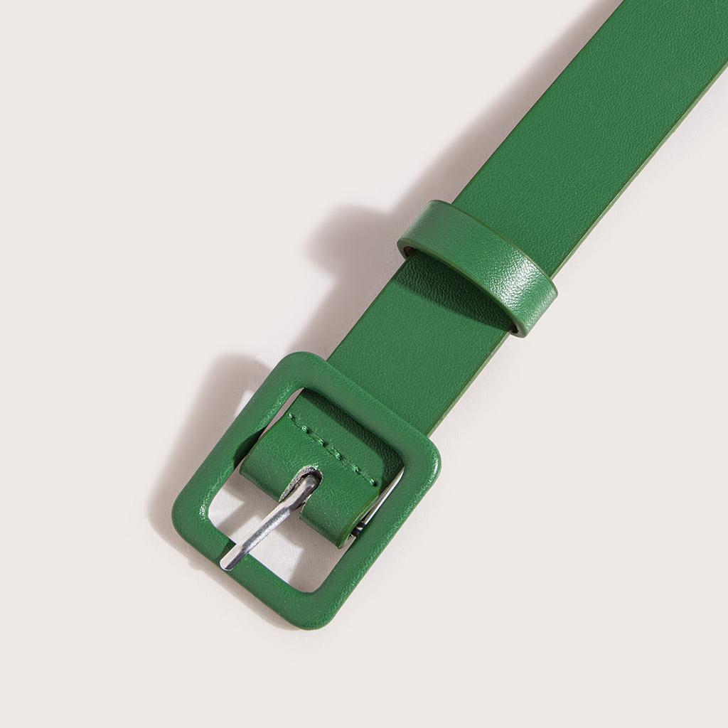 New Women's Simple and All-match Skirt Imitation Leather PU Clothing Belt Pin Clothing Clothing Square Clothing Belt