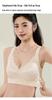 Women's Lace Edge Seamless Satin Bra - Minimizes Large Busts, Push-Up, Summer Thin, No Underwire, Comfortable & Breathable.