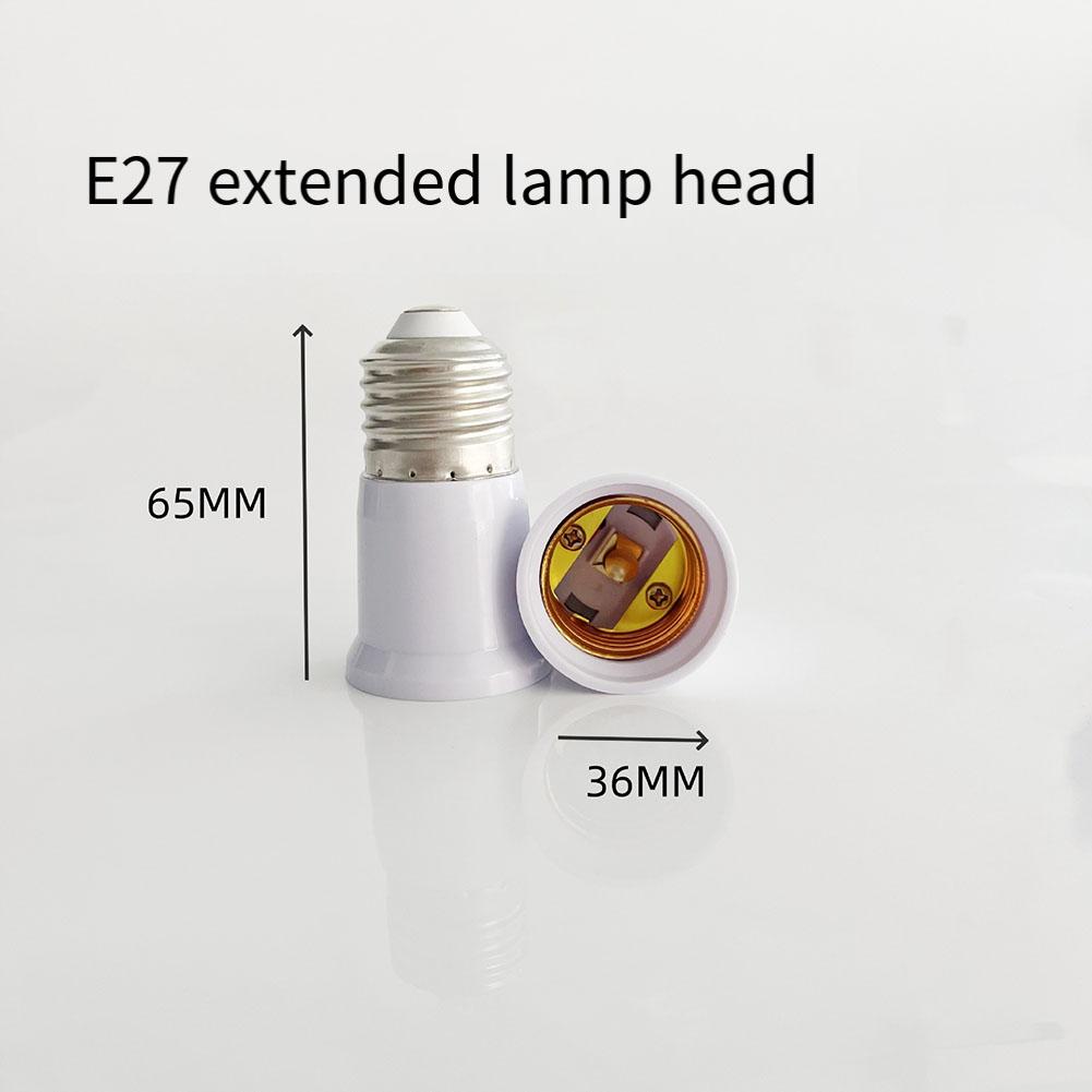 Lighting Socket Adapter E27 Extension Adapter Home Lighting Compatible With LED Bulbs Flame-Retardant Material