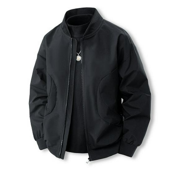 Men s 2025 Autumn Stand Collar Windproof Bomber Jacket XXXL
