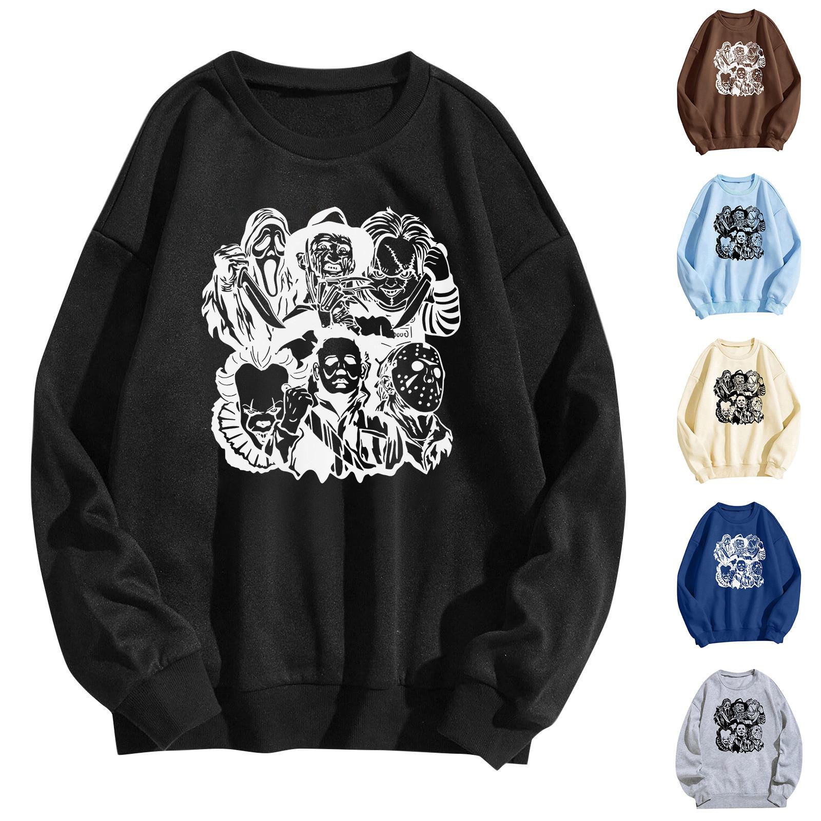 

Женские топы с круглым вырезом и принтом из хлопка, повседневная мода, длинный рукав, это некоторая простыня, пуловер, топ, блузка