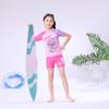 Korean Style Cartoon Girls' Quick-Dry Two-Piece Swimsuit for Kids