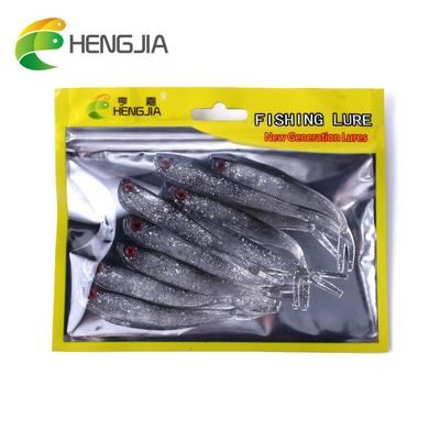 HENGJIA 5pcs Soft Fishing Bait 3.6g/10cm Lifelike Shad Swimbait Wobbler Fishing Tool