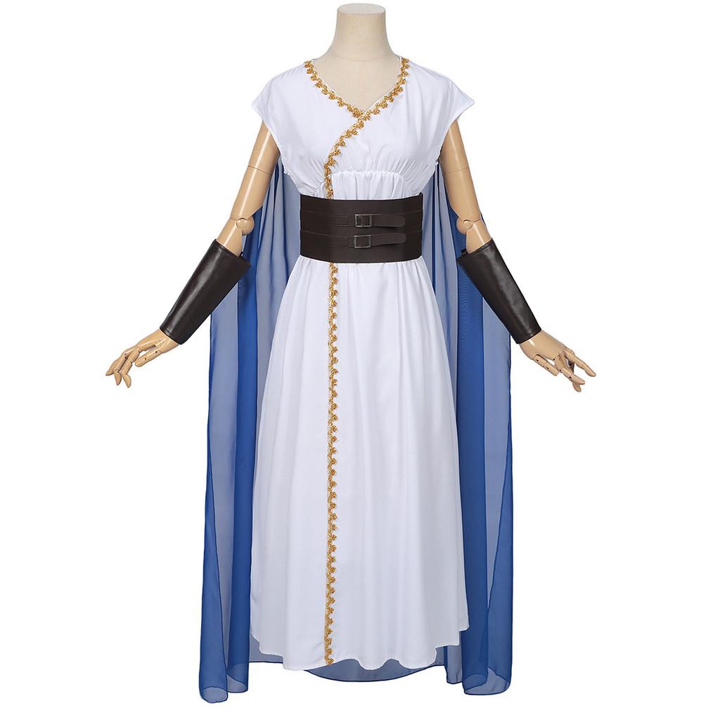 Medieval Greek Cosplay Costume With Linen Fabric For Stage Performances And Halloween Events