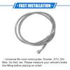 Hydraulic Brake Hose Line Pipeline, 175cm 68.9" 10mm 0.39" Braided Oil Pipe with Tube Nut Universal for Motorcycle ATV Dirt Bike Durable Stainless