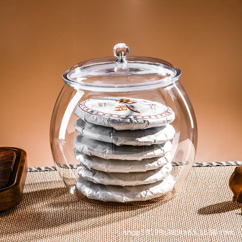 Large Transparent Food Grade Plastic Jar for Tea, Chinese Medicine, Dried Tangerine Peel, Candy, Biscuits, and Snacks Storage
