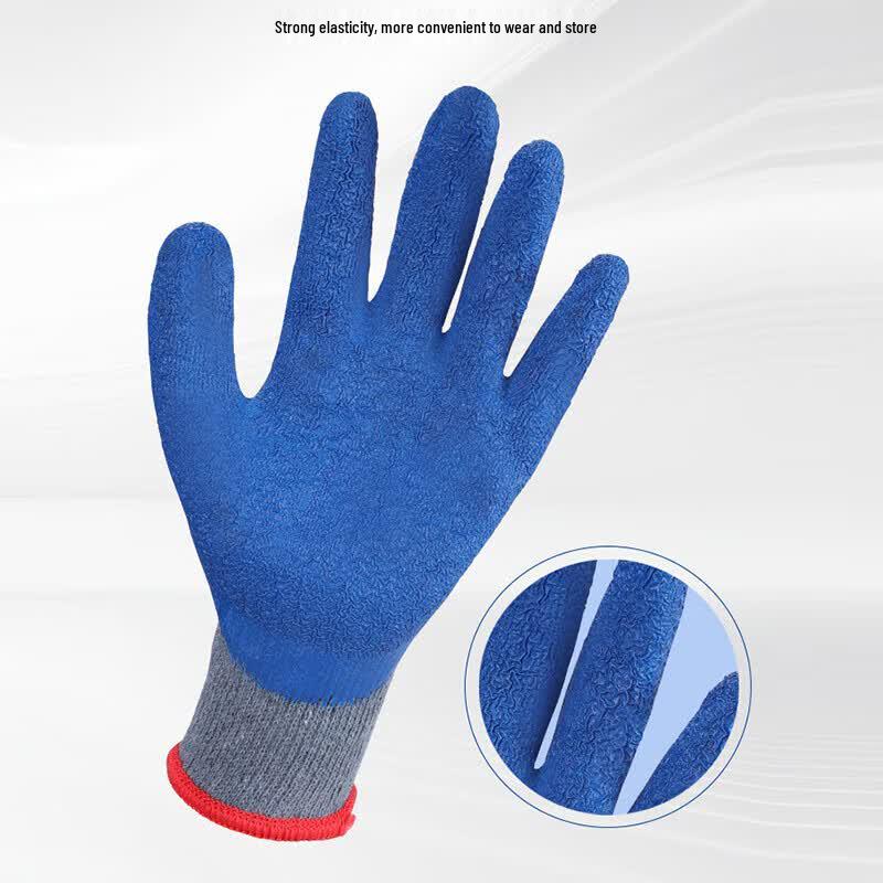 Junyu 7112 Nylon Latex Work Gloves One Size