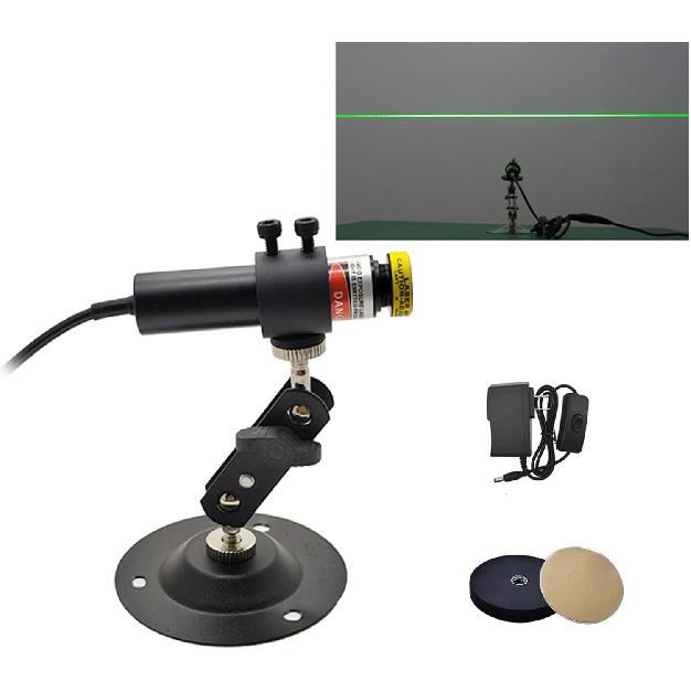 532nm Focusable Green Projector Generator Line Module for Sawmill Woodworks Swamp Haunted House 18mm (Focusable Class IIIr 5V with Adapter, Mount and