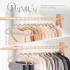 Beige Velvet Hangers 10 Pack, Non Slip Clothes Felt Hanger Heavy Duty for Coat, Premium Slim Space Saving Suit Hangers for Close