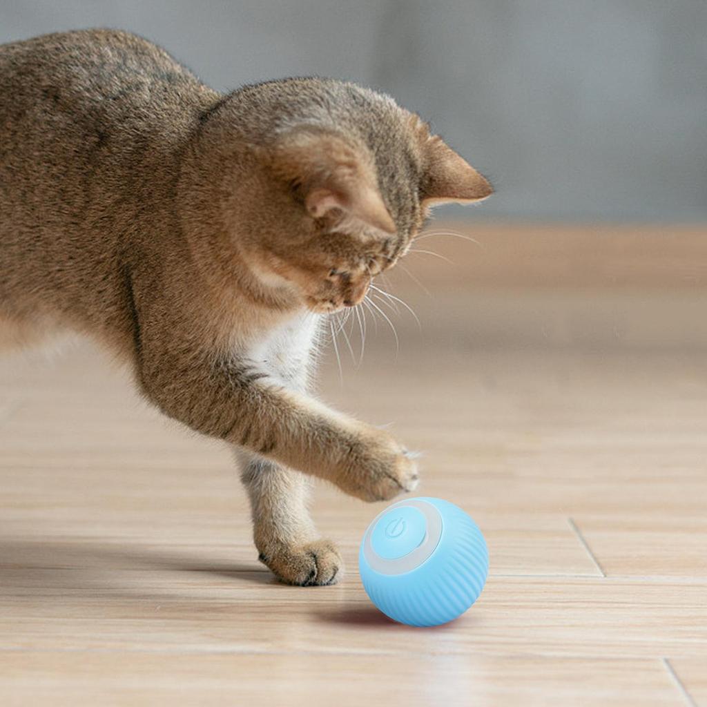 Smart Cat Rolling Ball Toys Wiederaufladbares Katzenspielzeug Ball Motion Ball Selbstbewegendes Kätzchenspielzeug für interaktives Spielen im Innenbereich