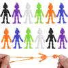 24/12pcs Halloween Stretchable Pumpkin Skeleton TPR Soft Sticky Fidget Toys for Kids Halloween Party Favors Treat or Trick Gift