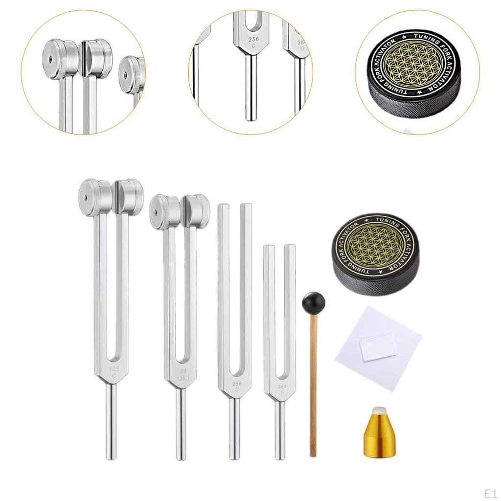 Tuning Forks for Set Sound Tool High Performance Meditation 128Hz 136Hz 256Hz 384Hz Versatile
