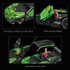Classic Green 1644Pcs Super Racing Car Building Blocks Set Creative 3D Desktop Ornament Christmas Gift For Adults Kids