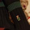 SOCKS APPEAL embroidery teddy bear wearing overall