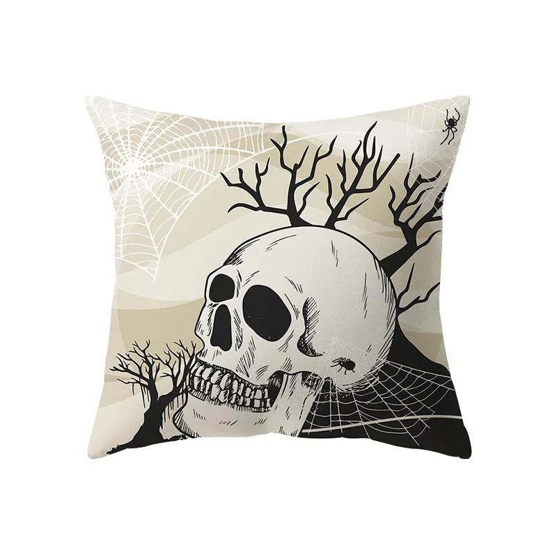 Halloween Theme Pillowcase Car Office Living Room Sofa Halloween Pumpkin Lantern Decoration Pillowcase