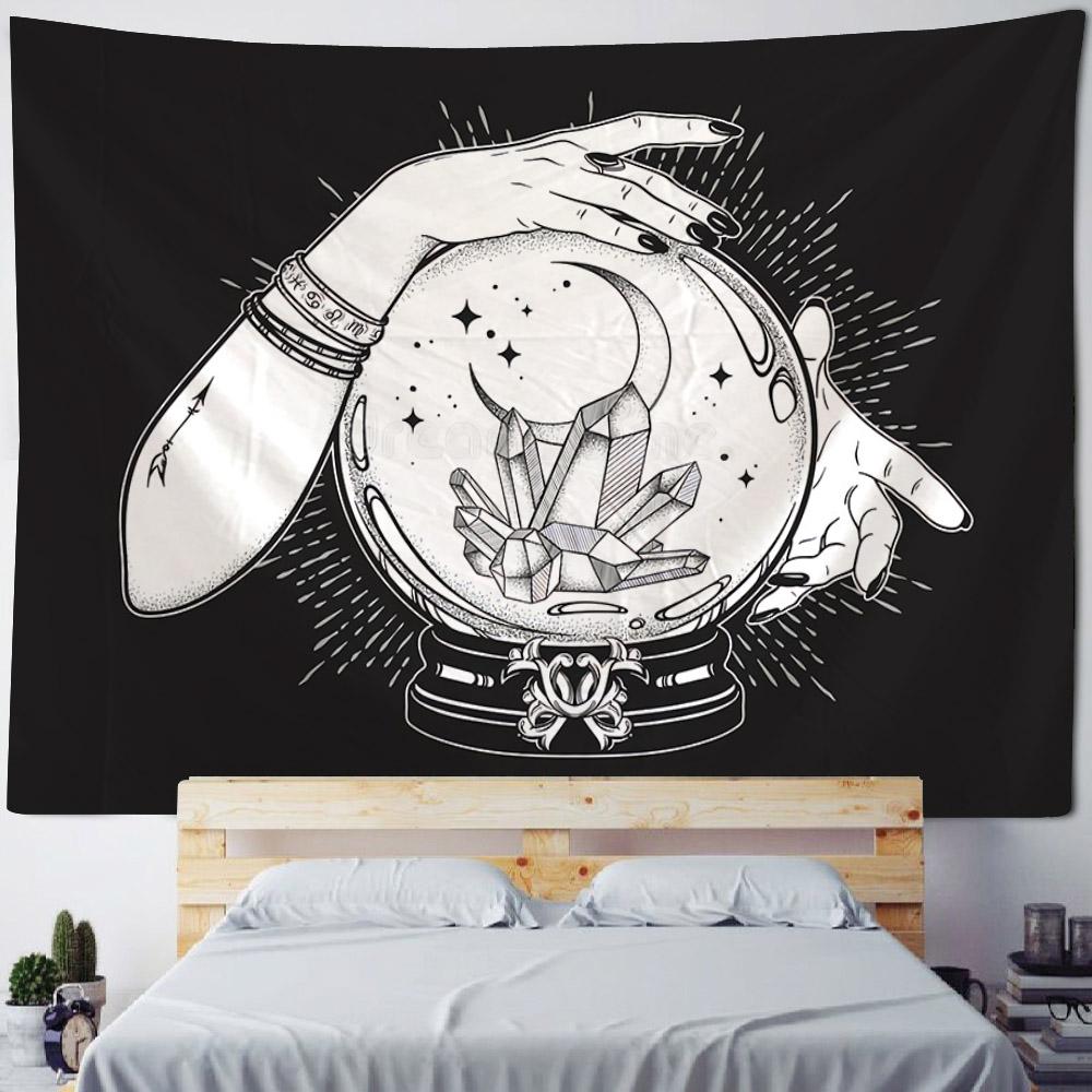 Astronaut Star Planet Tapestries - Meditation Starry Sky Living Room Decor Therapy Energy Field Art Background Design