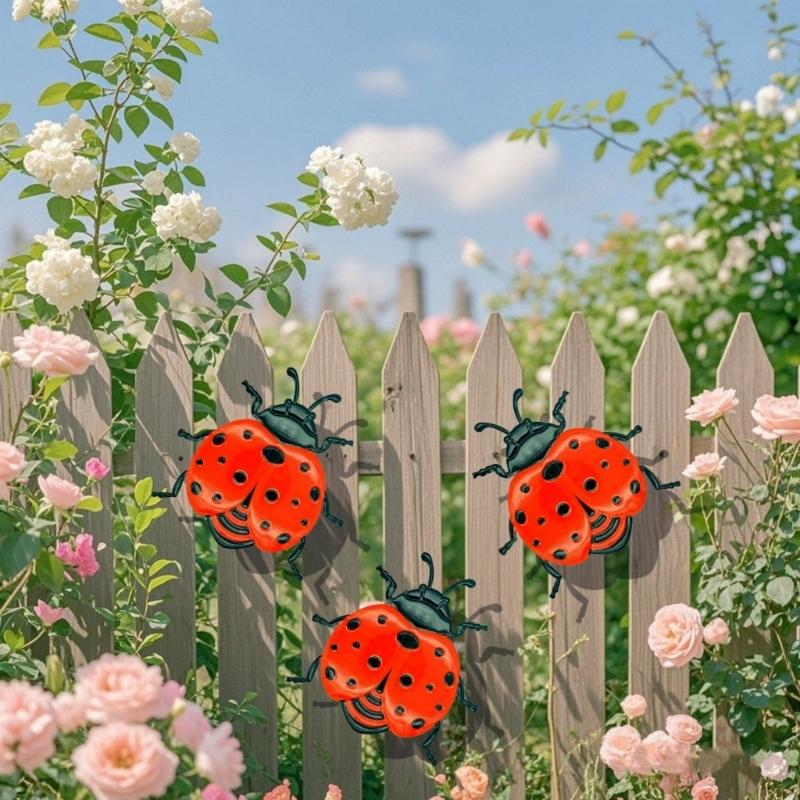 Realistische Vlinder Honingbijen Lieveheersbeestjes IJzeren Ambacht Kunstwerk Handgemaakt 3D Metaal Wanddecoraties Voor Huizen Tuin Display