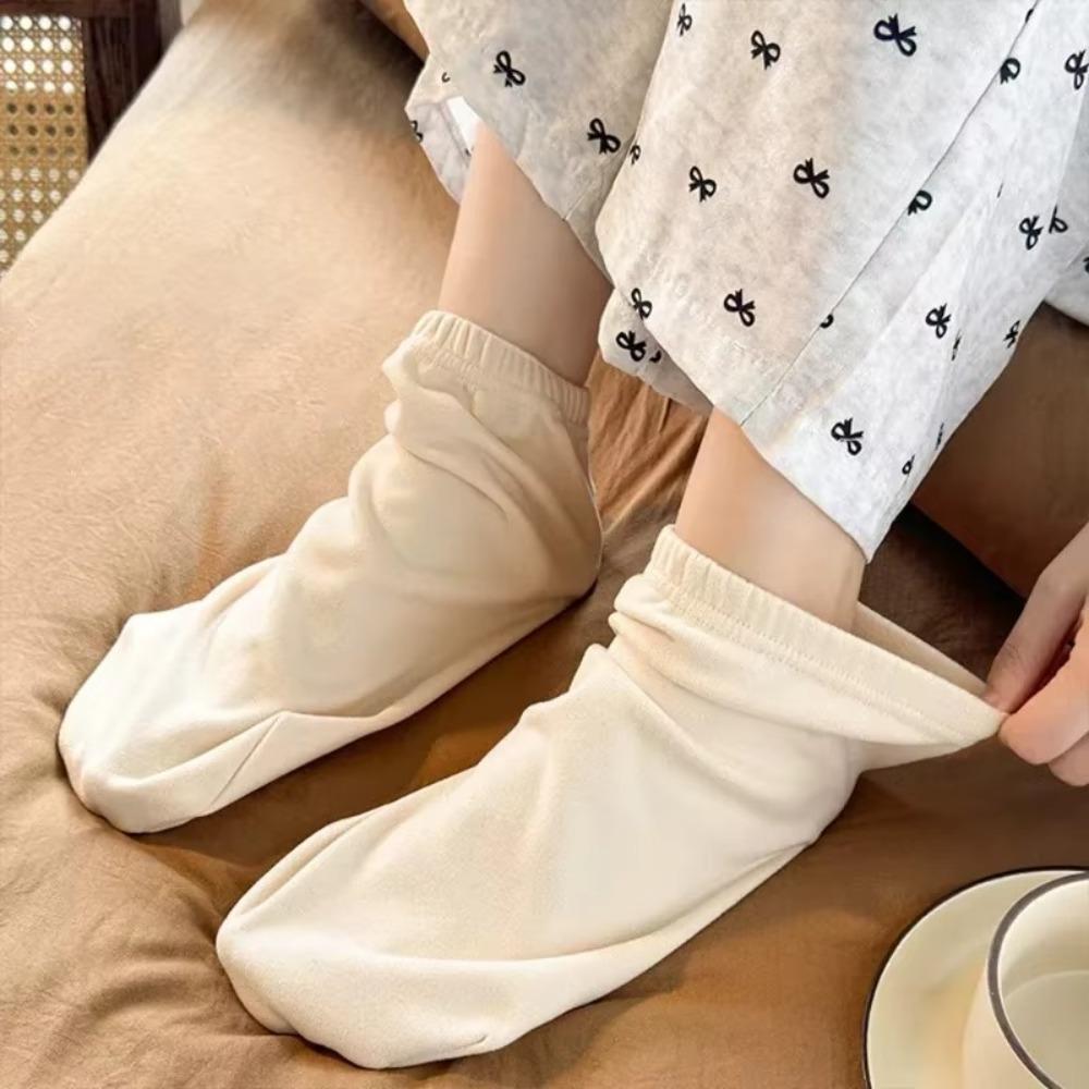 Elastic Velvet Floor Socks Warm Loose Fleece Socks Unisex Snow Socks  Winter