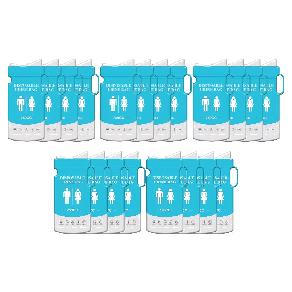 Portable Emergency Urinal Bags 800ML Disposable Travel Vomit Bag with Handle Outdoor Camping Mobile Toilet Pee Bag for Men Women