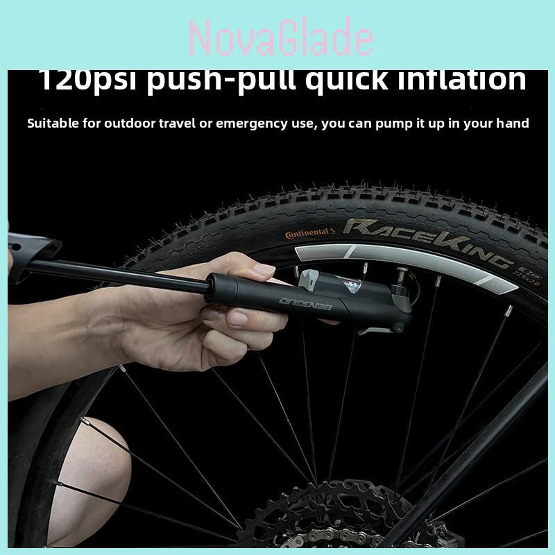 Portable Bicycle Pump With Pressure Gauge For Inflatable Sports Equipment And Pool Floats
