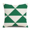 Nordic Simple Pillow Ins Blue Geometric Linen Cotton and Linen Sofa Car Polyester and Linen Pillow Cushion Cover