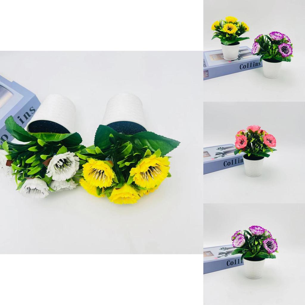 Handmade Peony Silk Bloom Mini Potted Decor For Events And Photo Shoots