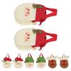 2Pcs Christmas Candy Handbag Lightweight  Gift Bag for Holiday Party Decoration