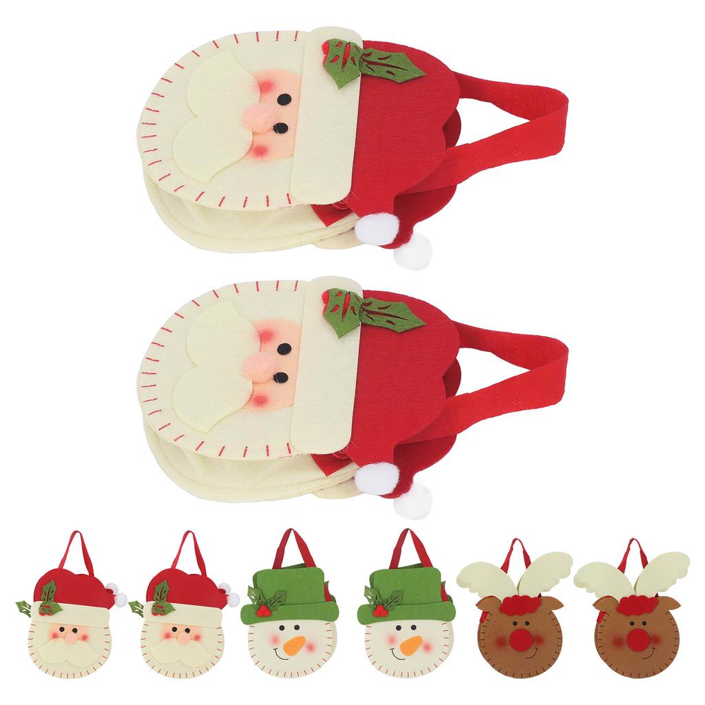 2Pcs Christmas Candy Handbag Lightweight  Gift Bag for Holiday Party Decoration