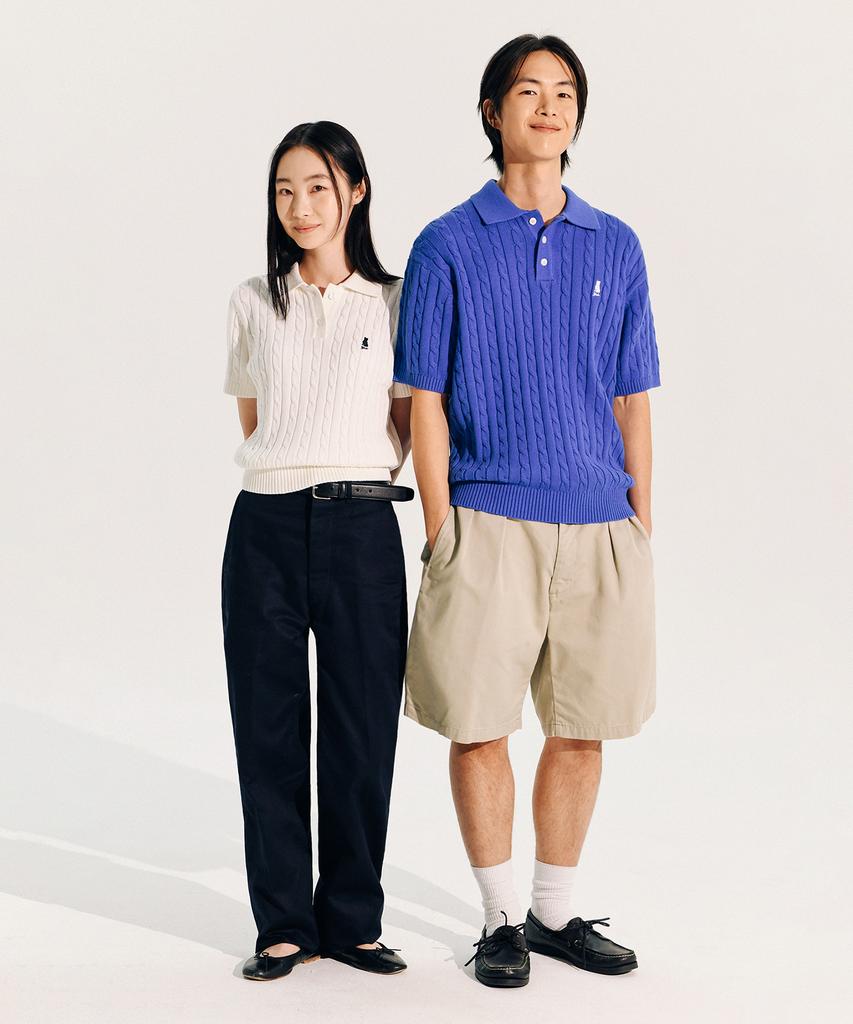 YALE Heritage Dan Short Sleeve Polo Knit Vintage Pink