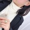 Exquisite Freshwater Pearl & Abalone Shell Jewelry Set: Earring, Ring, Pendant - Camellia Design