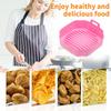 Reusable Airfryer Pot Replacement Reusable Air Fryer Silicone Liners Non-stick Easy Cleaning Air Fryer Mold Liner Tray Food Safe
