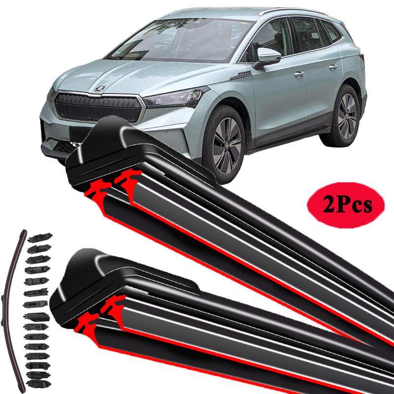 For Skoda Enyaq iV 2021 2022 Front Window Brushes Frameless Wiper Blades Washers Cleaning Windshield Windscreen Car Accessories