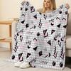 Geometric Short Plush Flannel Blanket Soft Warm Cozy Throw for Home, Sofa, Bedroom, Halloween & Christmas