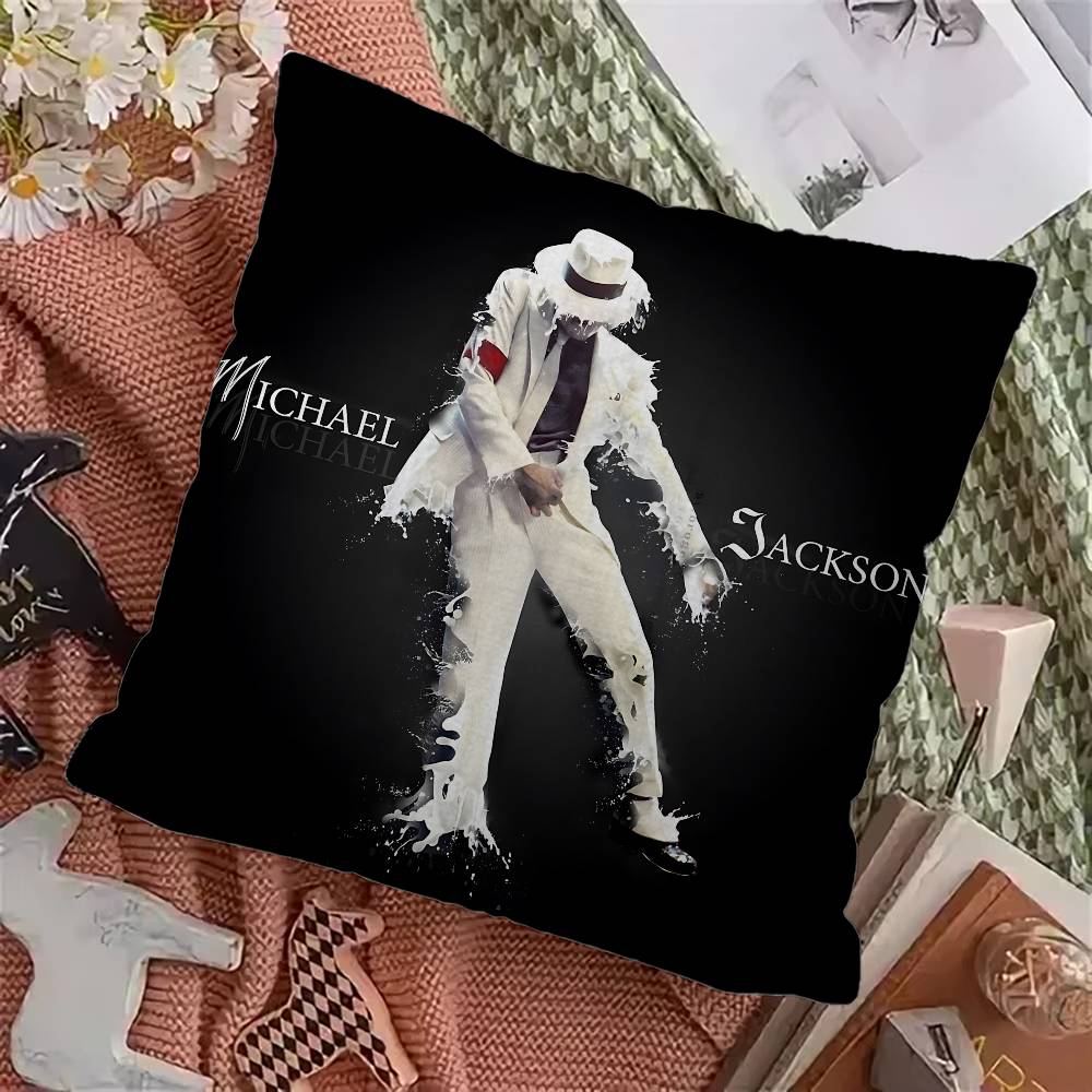 

MJ King Of Pop M-Michael J-Jackson Maple Design Cushion Cover Happy Autumn Harvest Decor Holiday Decorati Pillow Cover 12x12Inch